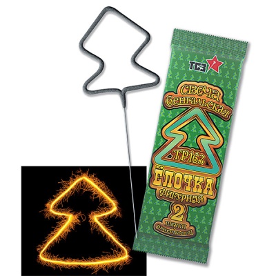 Елочка Бенгальские огни фигурные купить в Рузе | ruza.salutsklad.ru